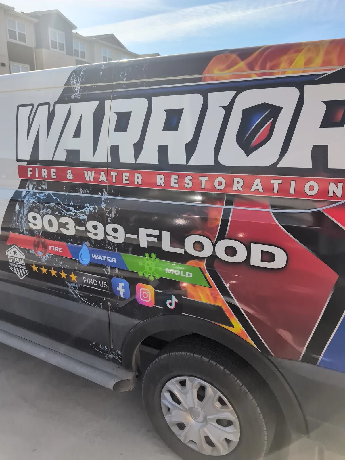 Branded Warrior Restoration response van, 903-99-FLOOD
